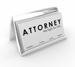 Attorney Lawyer Business Cards Hire Legal Help 3d Illustration