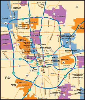 Columbus OH Map - Service Area